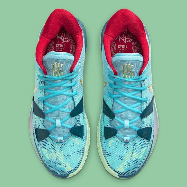 kyrie shoes pink and blue