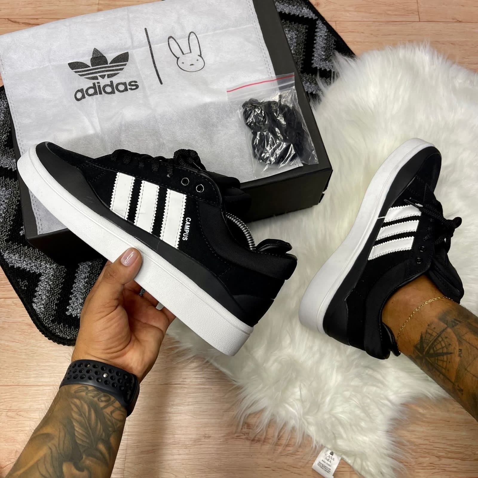 Zapatos De Bad Bunny Adidas Campus Negros Adidas Campus X Bad